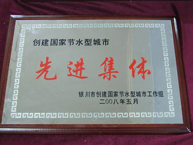 2008年創建國家節水城市先進集體
